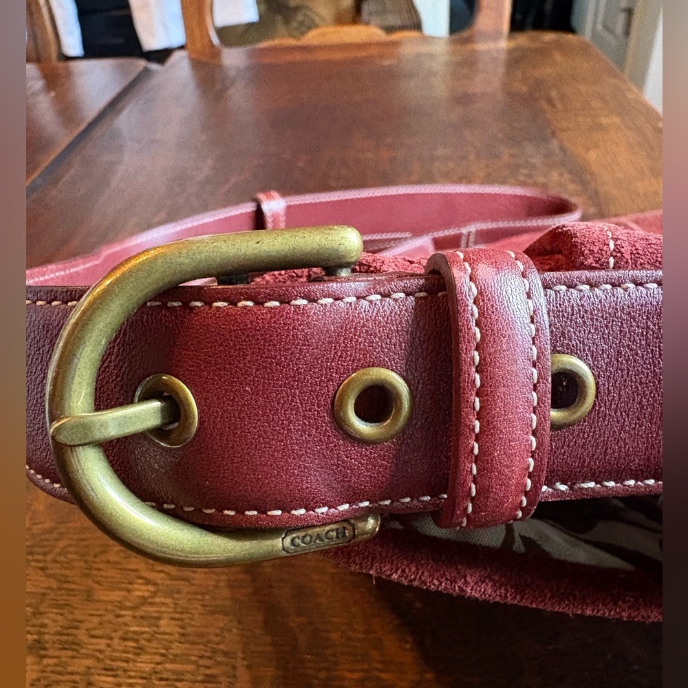 Vintage 2003 COACH Soho Suede Crossbody Bag – Burgundy/Maroon Y2K Rare - Picture 9 of 15